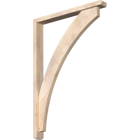 Ekena Millwork Thorton Craftsman Smooth Bracket w/ Offset Brace, Douglas Fir, 3 1/2"W x 30"D x 42"H BKT0402X30X42THR04SDF
